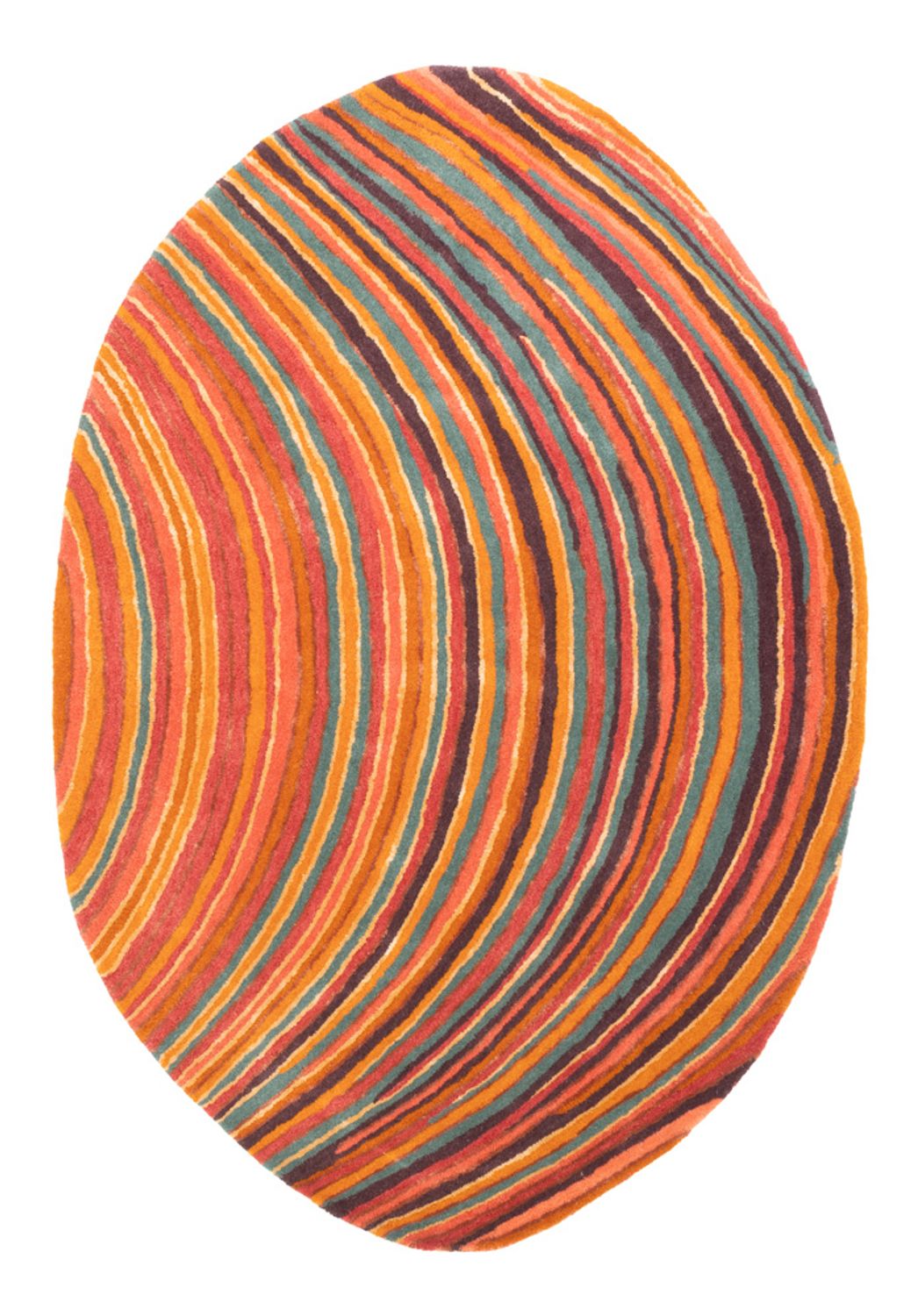 Tapis design ovale  - 200 x 140 cm - multicolore