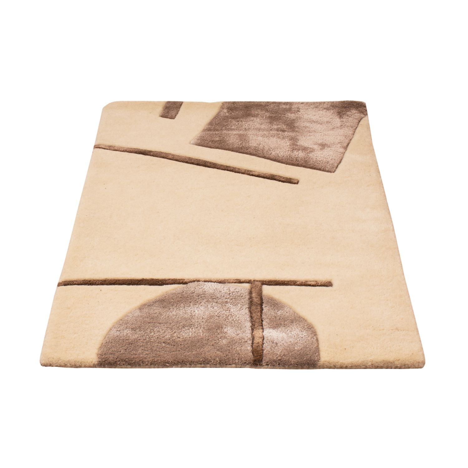 Tapis design - 90 x 60 cm - crème