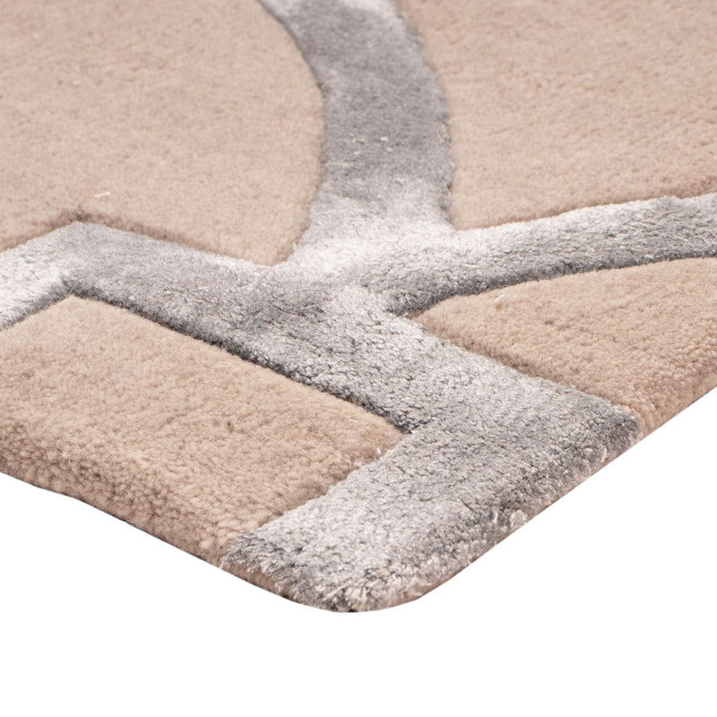 Tapis design - 90 x 60 cm - argent