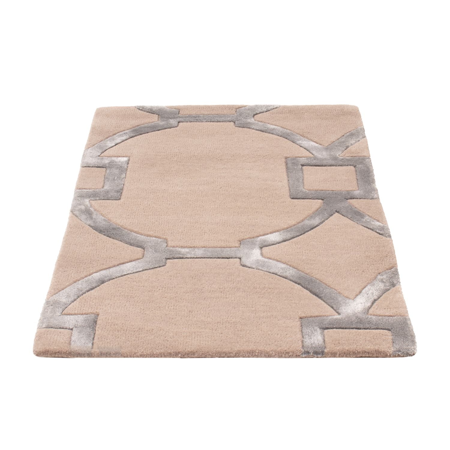 Tapis design - 90 x 60 cm - argent