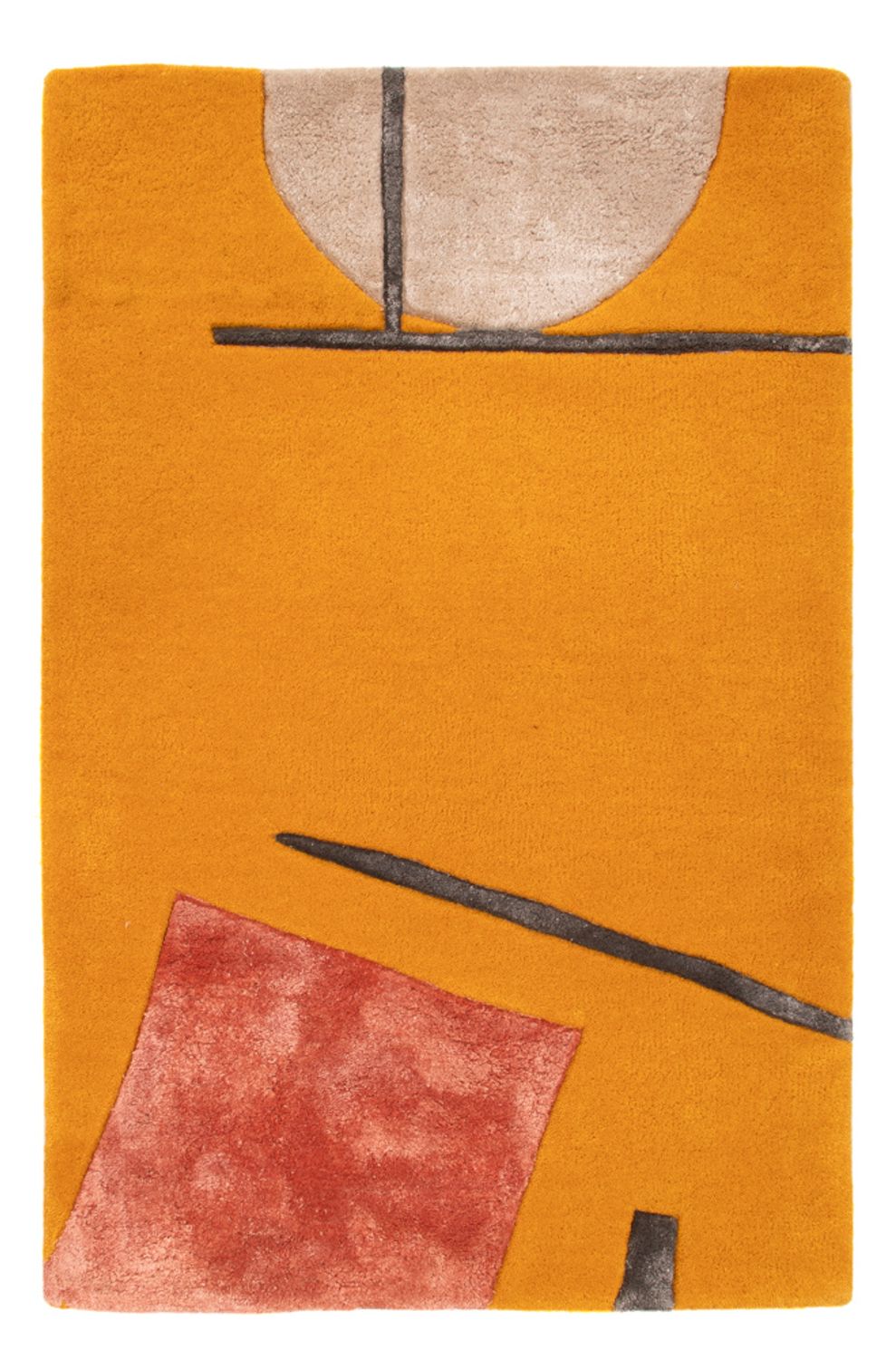 Tapis design - 90 x 60 cm - or
