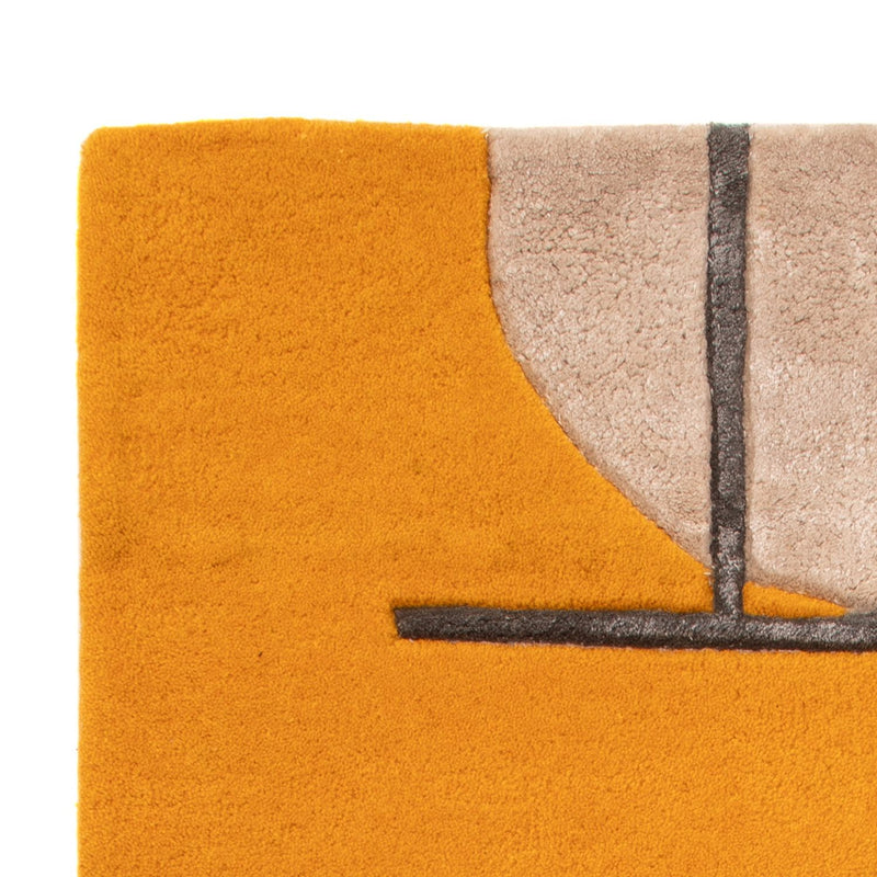 Tapis design - 90 x 60 cm - or