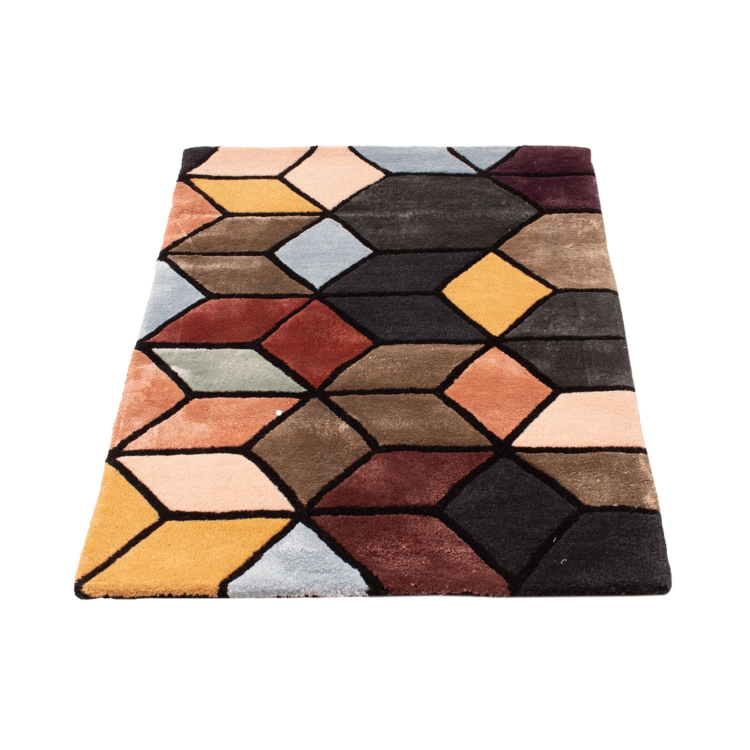 Tapis design - 90 x 60 cm - multicolore