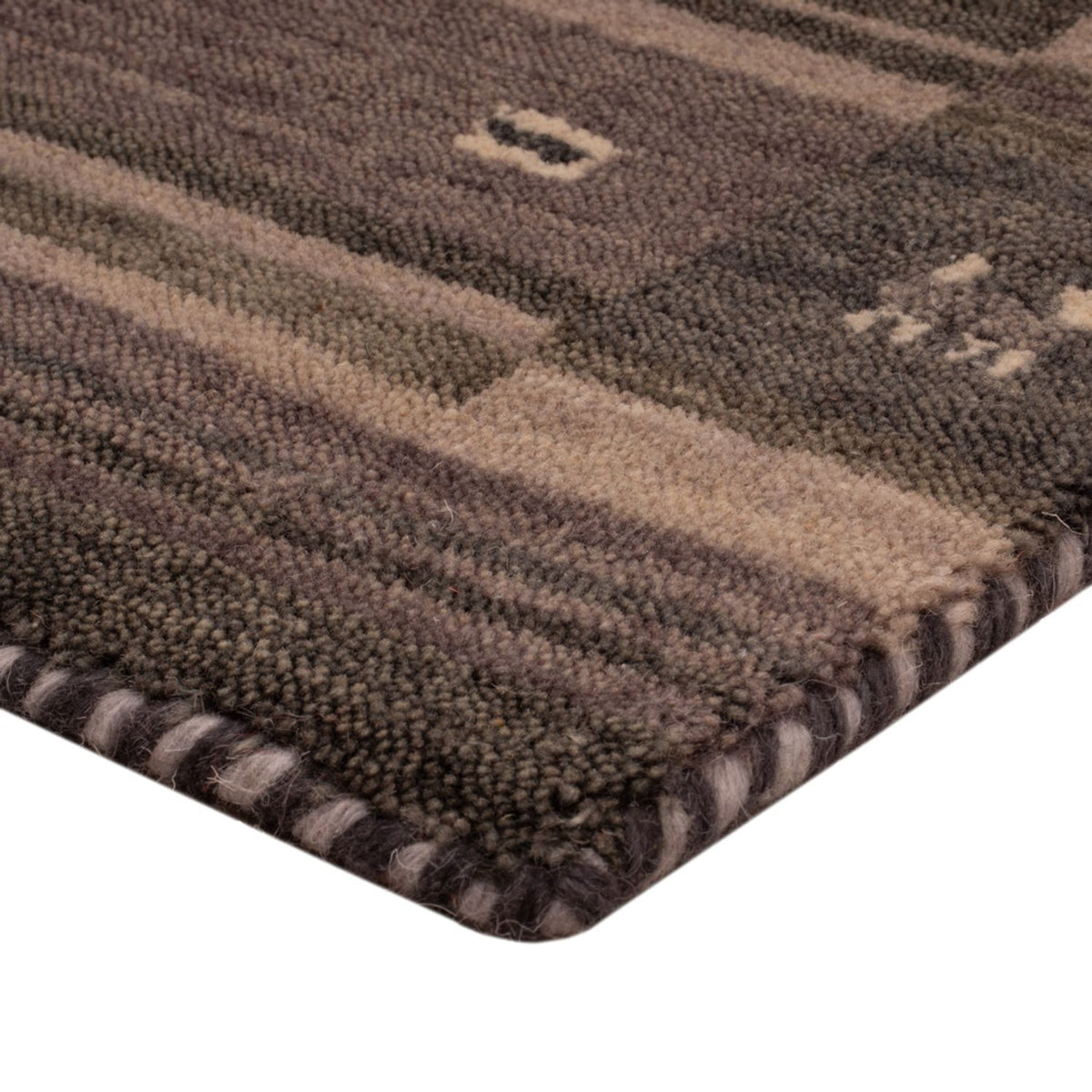Tapis Gabbeh - Softy - 90 x 60 cm - argent