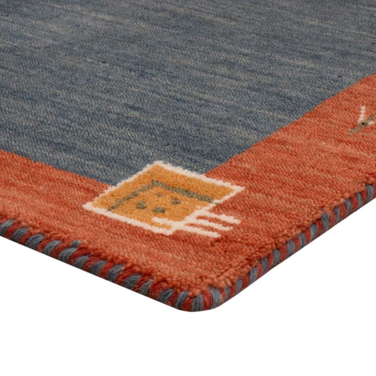 Tapis Gabbeh - Softy - 90 x 60 cm - bleu