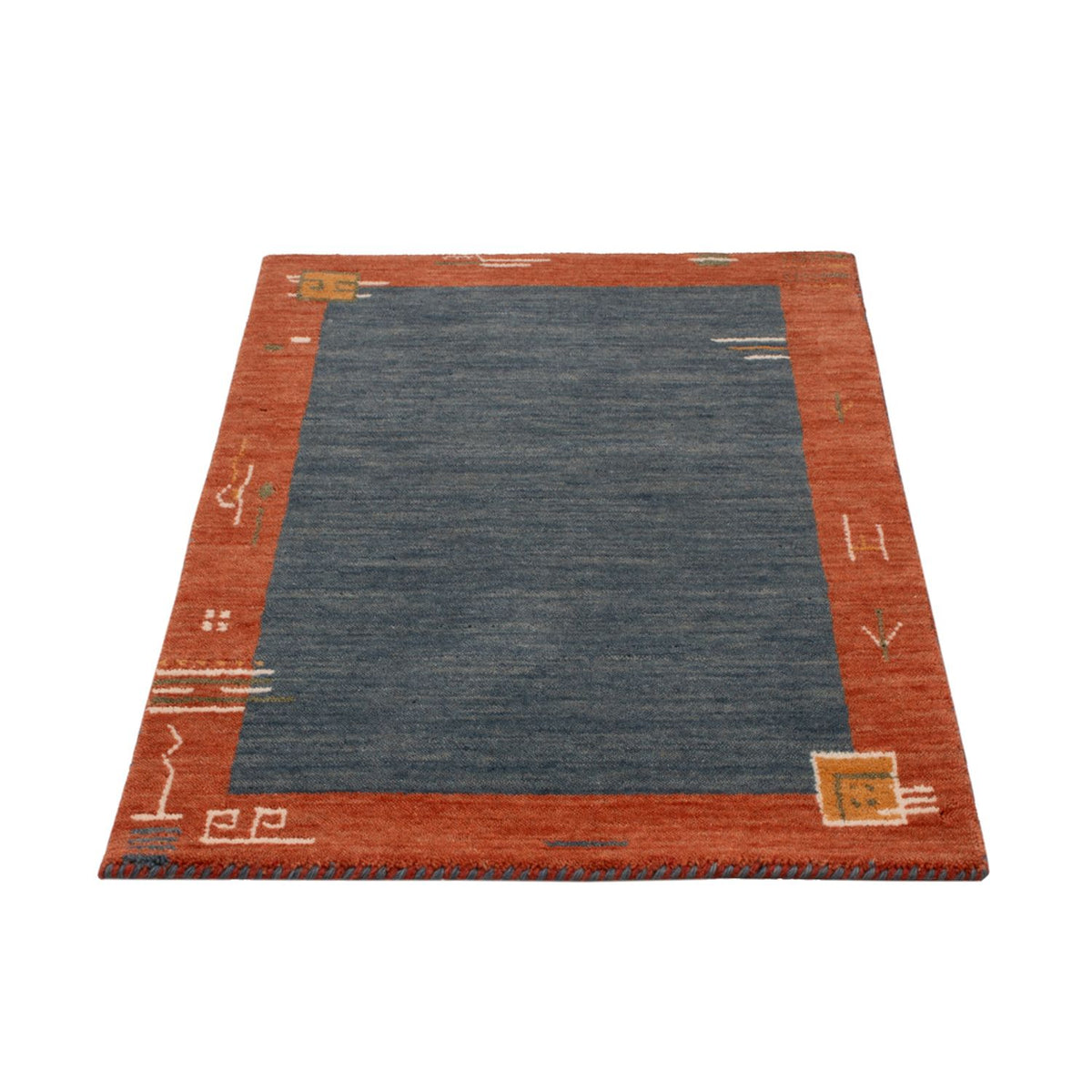 Tapis Gabbeh - Softy - 90 x 60 cm - bleu