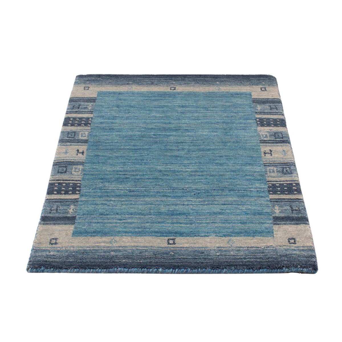 Tapis Gabbeh - Softy - 90 x 60 cm - bleu