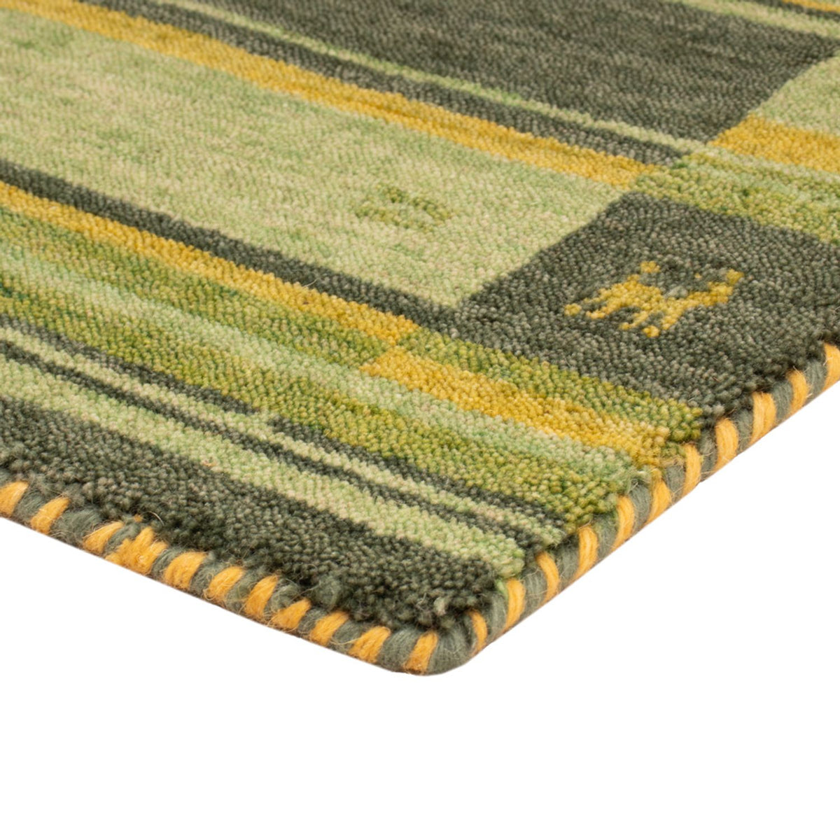 Tapis Gabbeh - Softy - 90 x 60 cm - vert