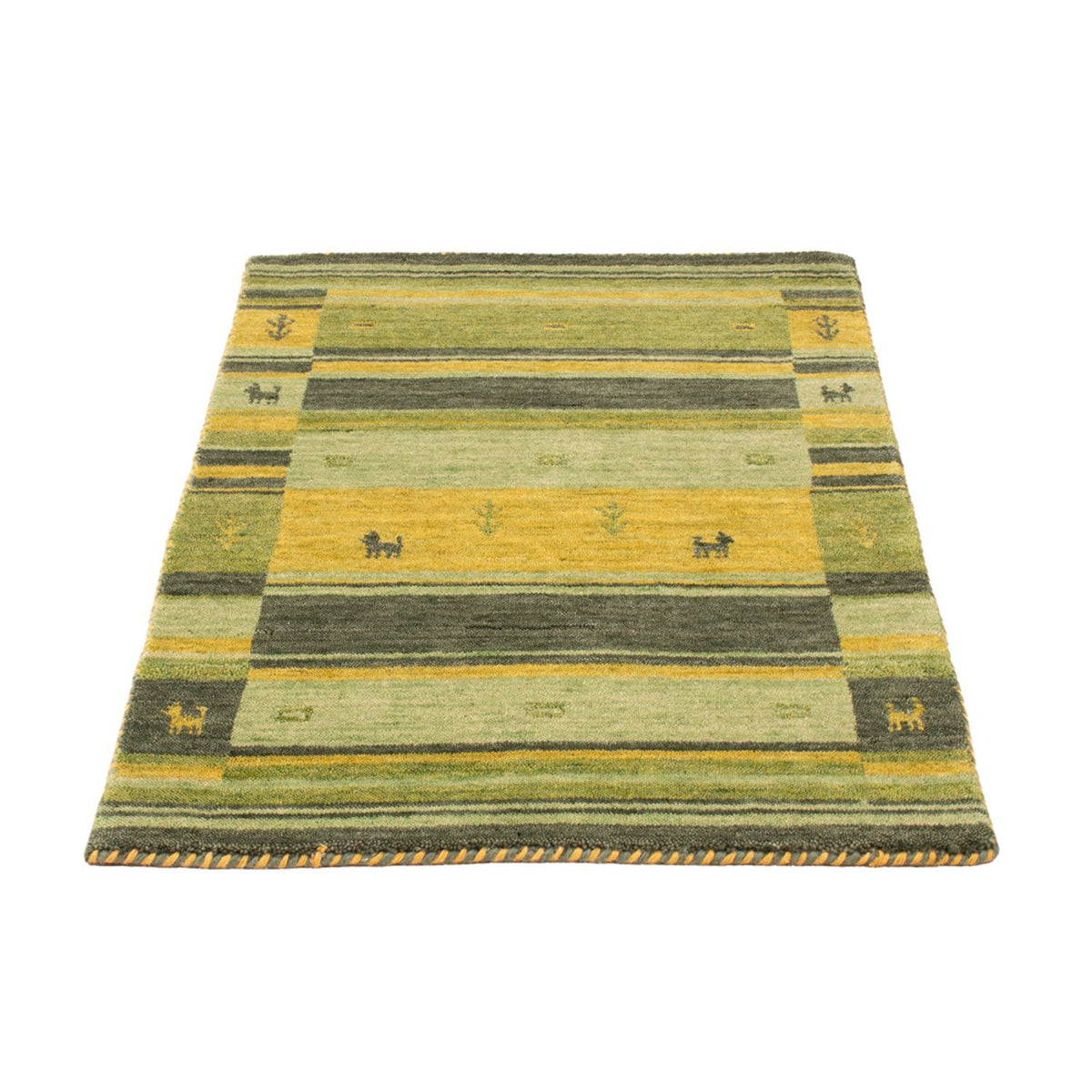 Tapis Gabbeh - Softy - 90 x 60 cm - vert