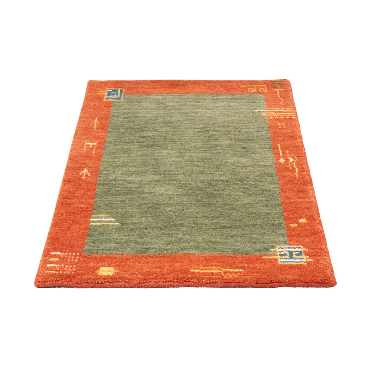 Tapis Gabbeh - Softy - 90 x 60 cm - vert