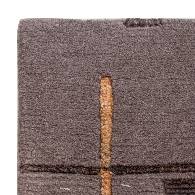 Tapis design carré  - 30 x 30 cm - gris