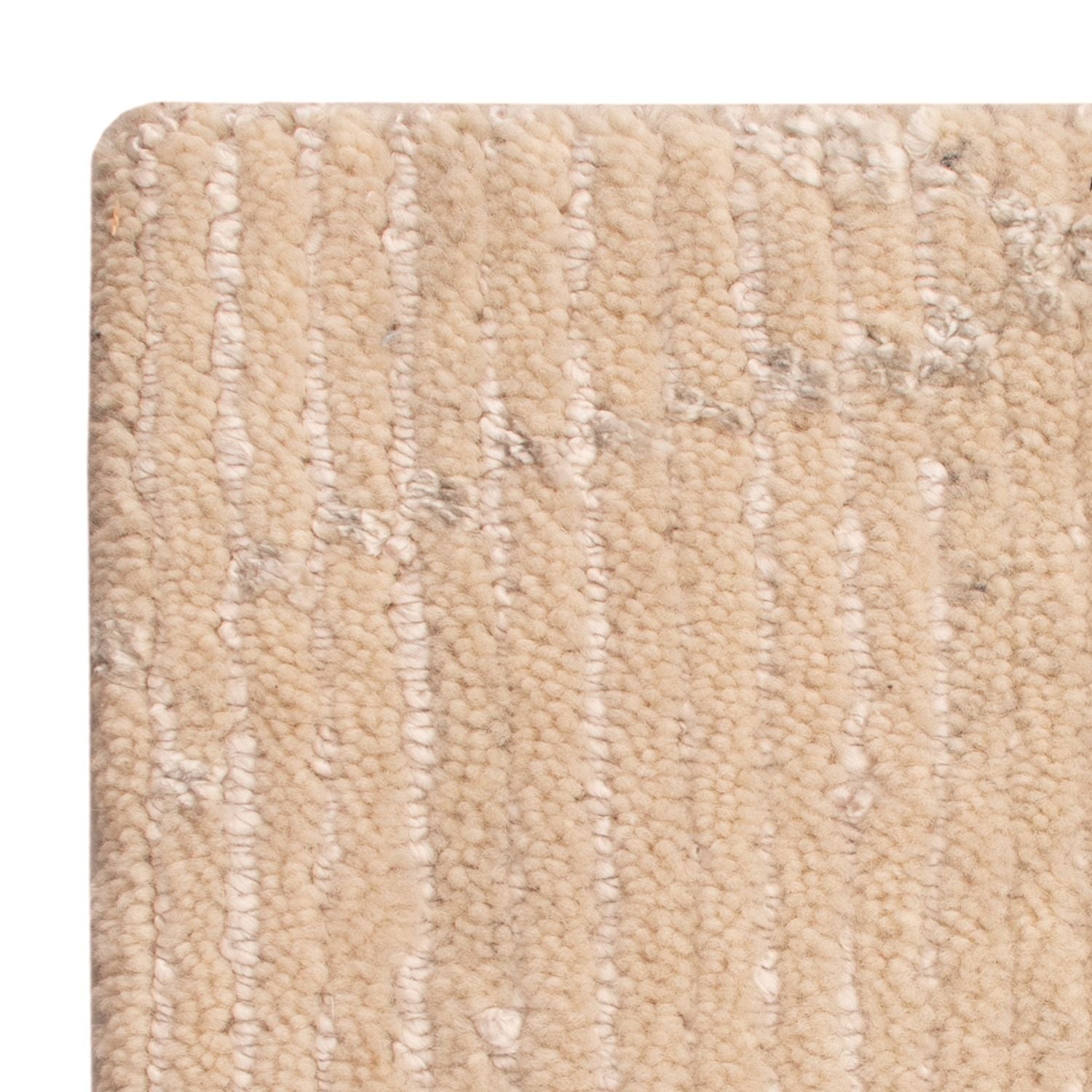 Tapis design carré  - 30 x 30 cm - blanc naturel