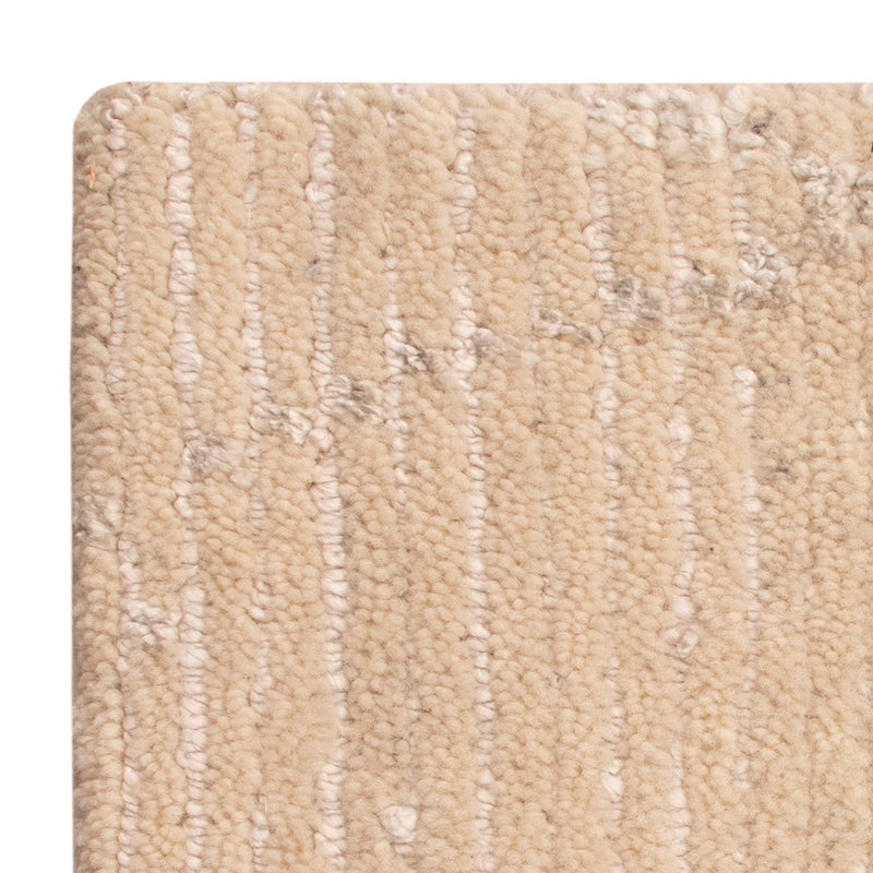 Tapis design carré  - 30 x 30 cm - blanc naturel