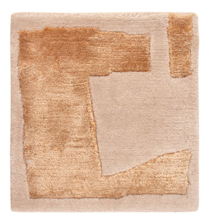 Tapis design carré  - 30 x 30 cm - or scala