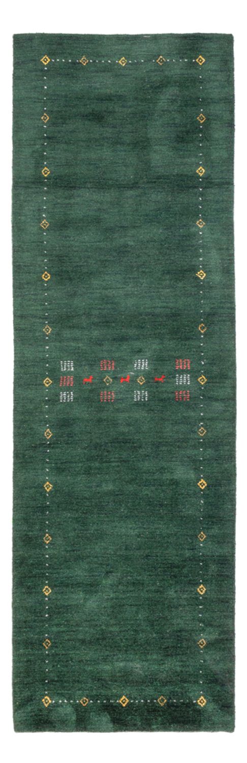 Tapis de couloir Tapis Gabbeh - Softy - 300 x 80 cm - vert