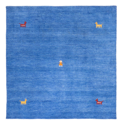 Tapis Gabbeh - Softy carré  - 150 x 150 cm - bleu
