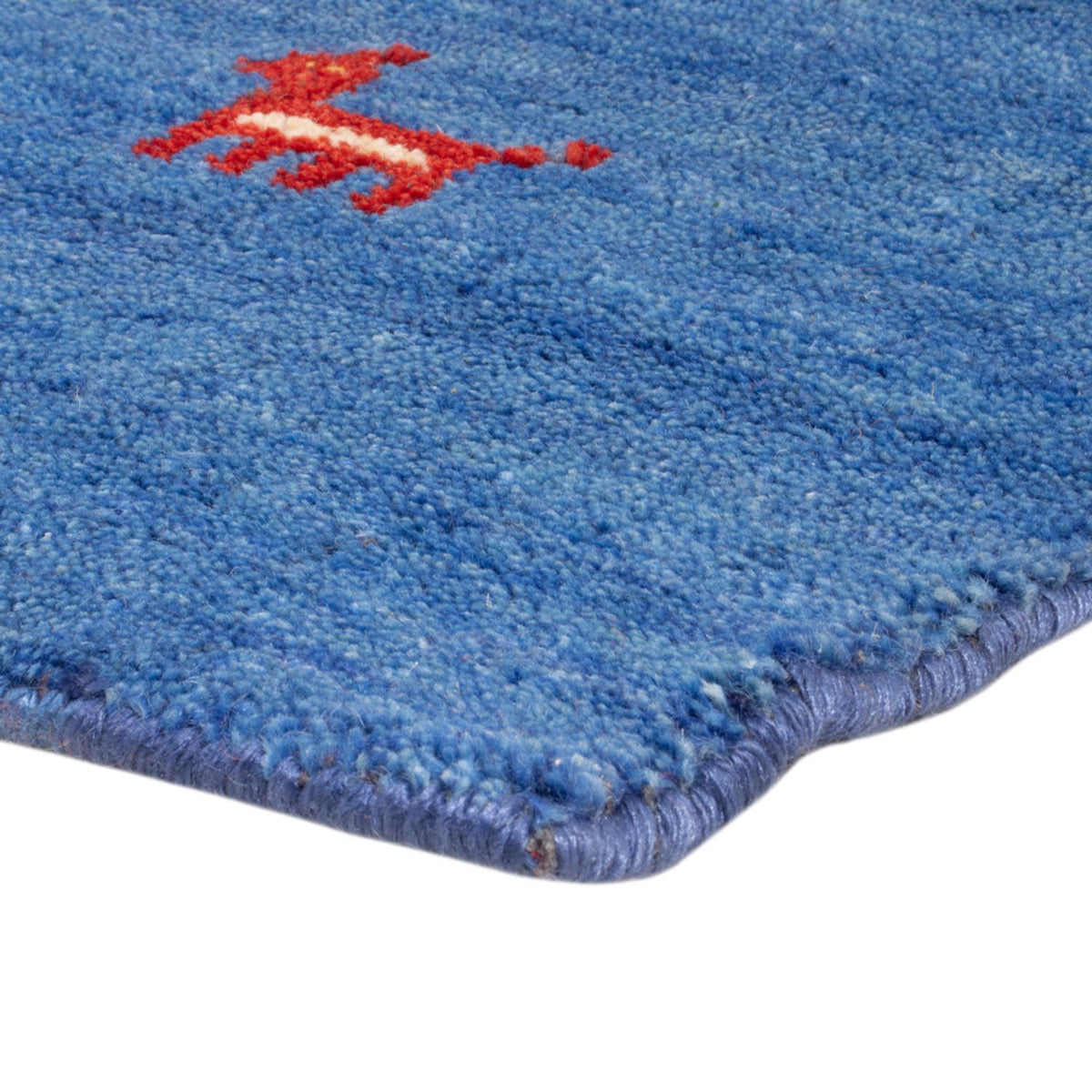 Tapis Gabbeh - Softy carré  - 150 x 150 cm - bleu