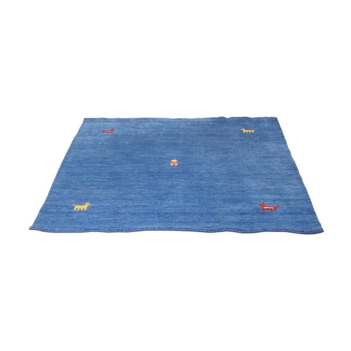 Tapis Gabbeh - Softy carré  - 150 x 150 cm - bleu