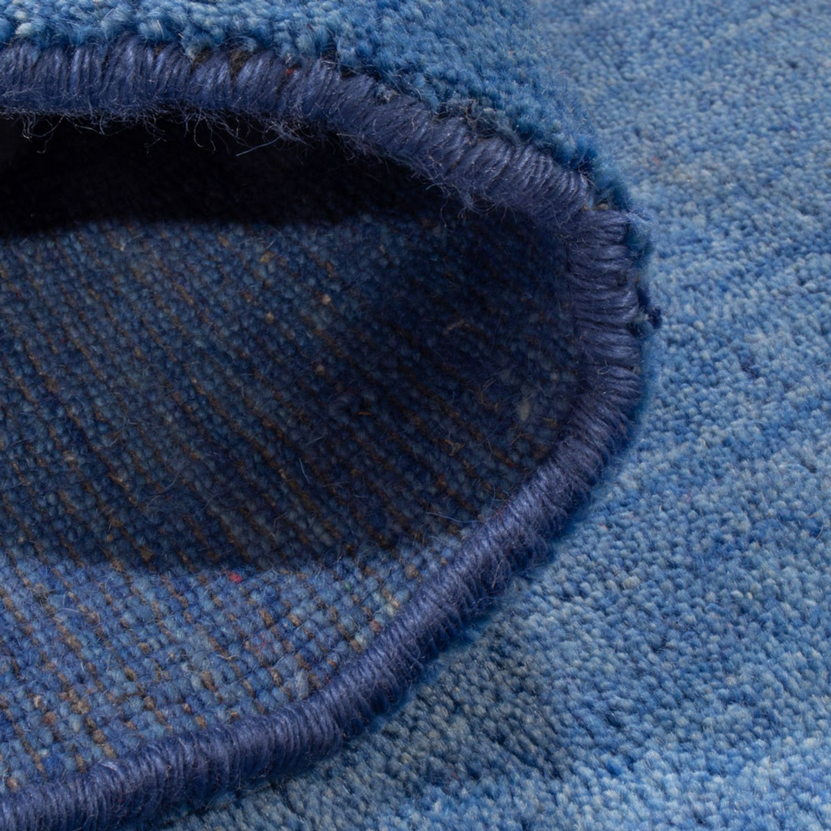 Tapis Gabbeh - Softy carré  - 150 x 150 cm - bleu