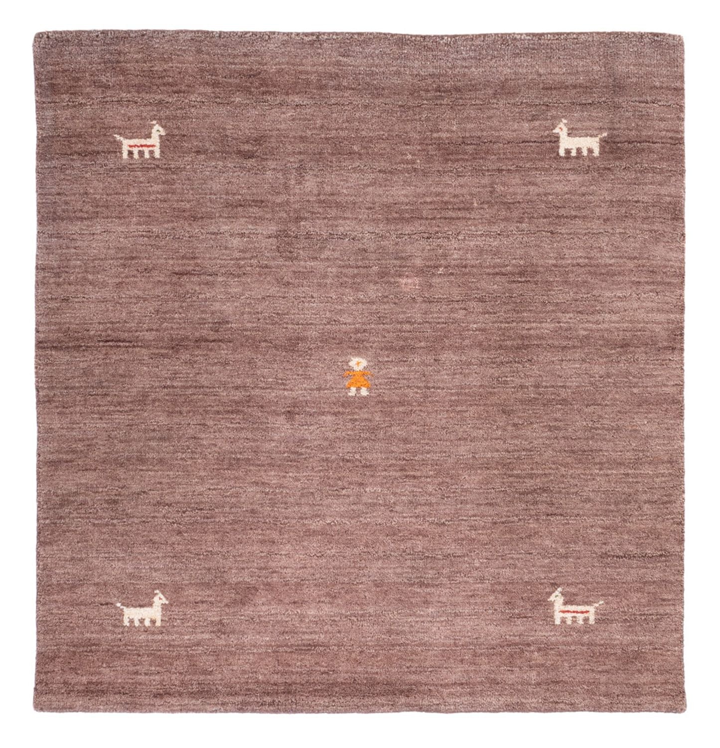 Tapis Gabbeh - Softy carré  - 150 x 150 cm - marron