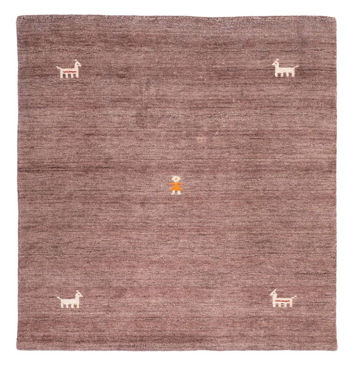 Tapis Gabbeh - Softy carré  - 150 x 150 cm - marron