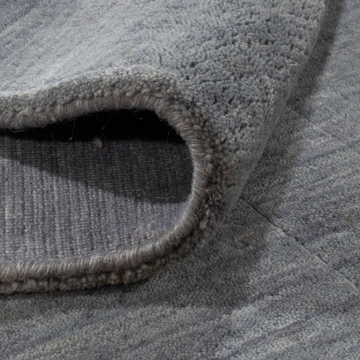 Tapis Gabbeh - Loribaft Softy carré  - 150 x 150 cm - gris