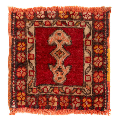 Tapis oriental - 27 x 24 cm - rouge