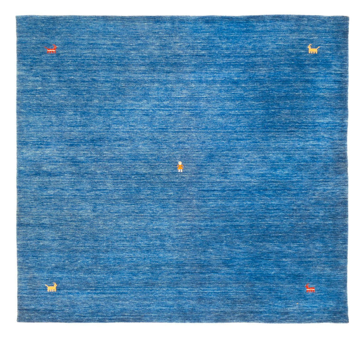 Tapis Gabbeh - Softy carré  - 250 x 250 cm - bleu