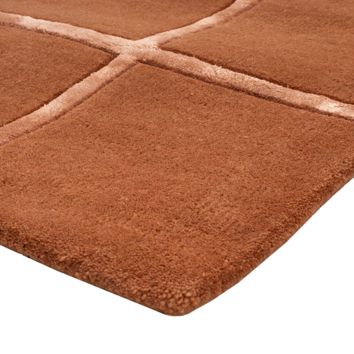 Tapis en laine - 90 x 60 cm - marron