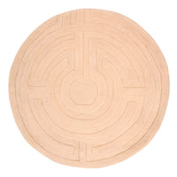 Tapis en laine ronde  - 80 x 80 cm - beige