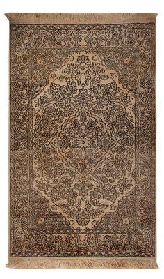 Tapis en soie - Soie du Cachemire - 103 x 60 cm - beige