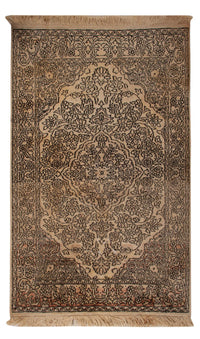 Tapis en soie - Soie du Cachemire - 103 x 60 cm - beige