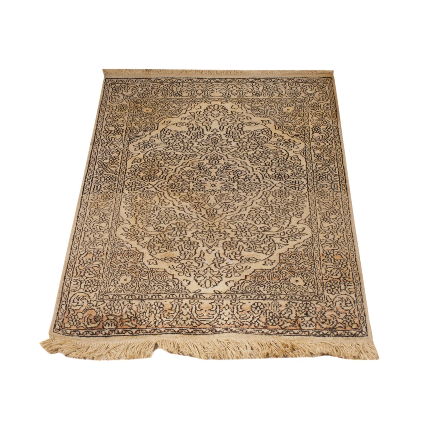 Tapis en soie - Soie du Cachemire - 103 x 60 cm - beige