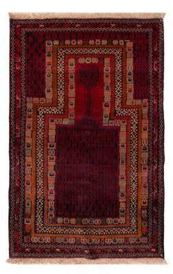 Tapis Belutsch - 138 x 91 cm - rouge
