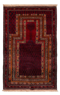 Tapis Belutsch - 138 x 91 cm - rouge