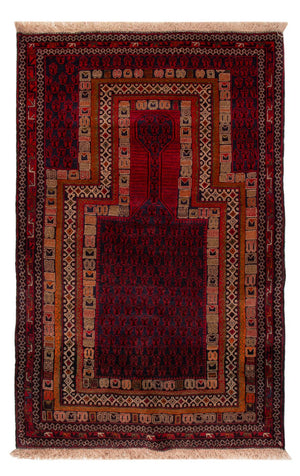 Tapis Belutsch - 138 x 91 cm - rouge