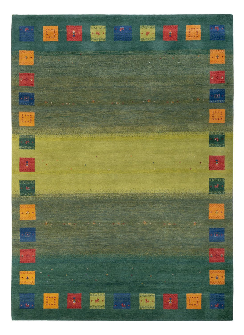 Tapis Gabbeh - Loribaft Indus - 240 x 170 cm - vert