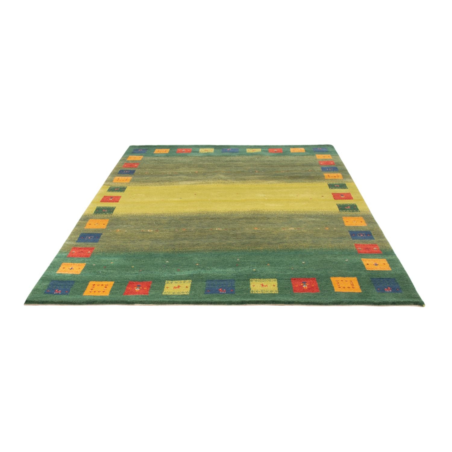 Tapis Gabbeh - Loribaft Indus - 240 x 170 cm - vert
