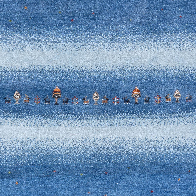 Tapis Gabbeh - Loribaft Indus - 243 x 169 cm - bleu