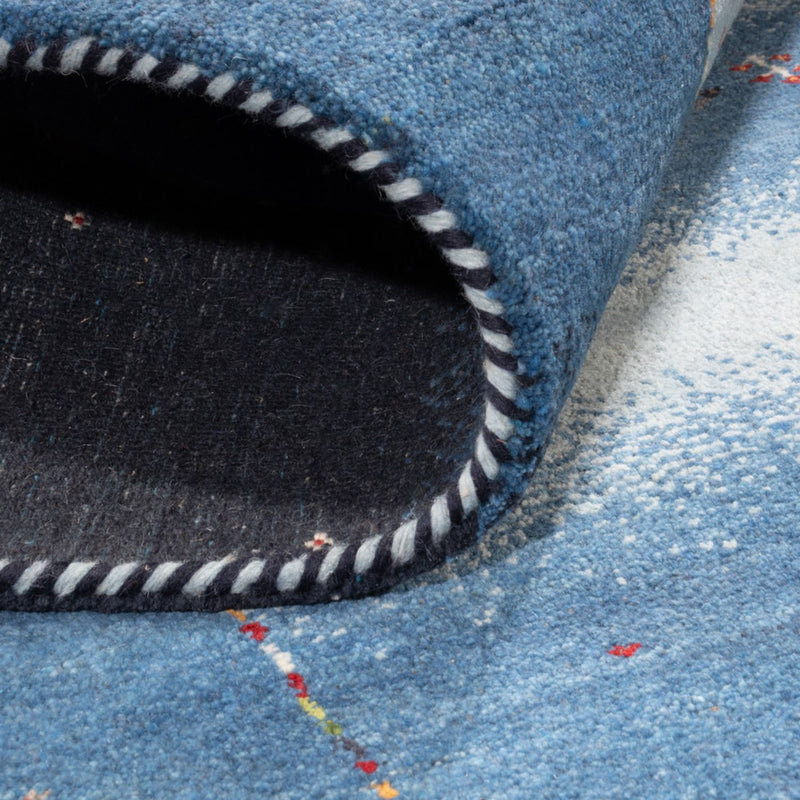 Tapis Gabbeh - Loribaft Indus - 243 x 169 cm - bleu