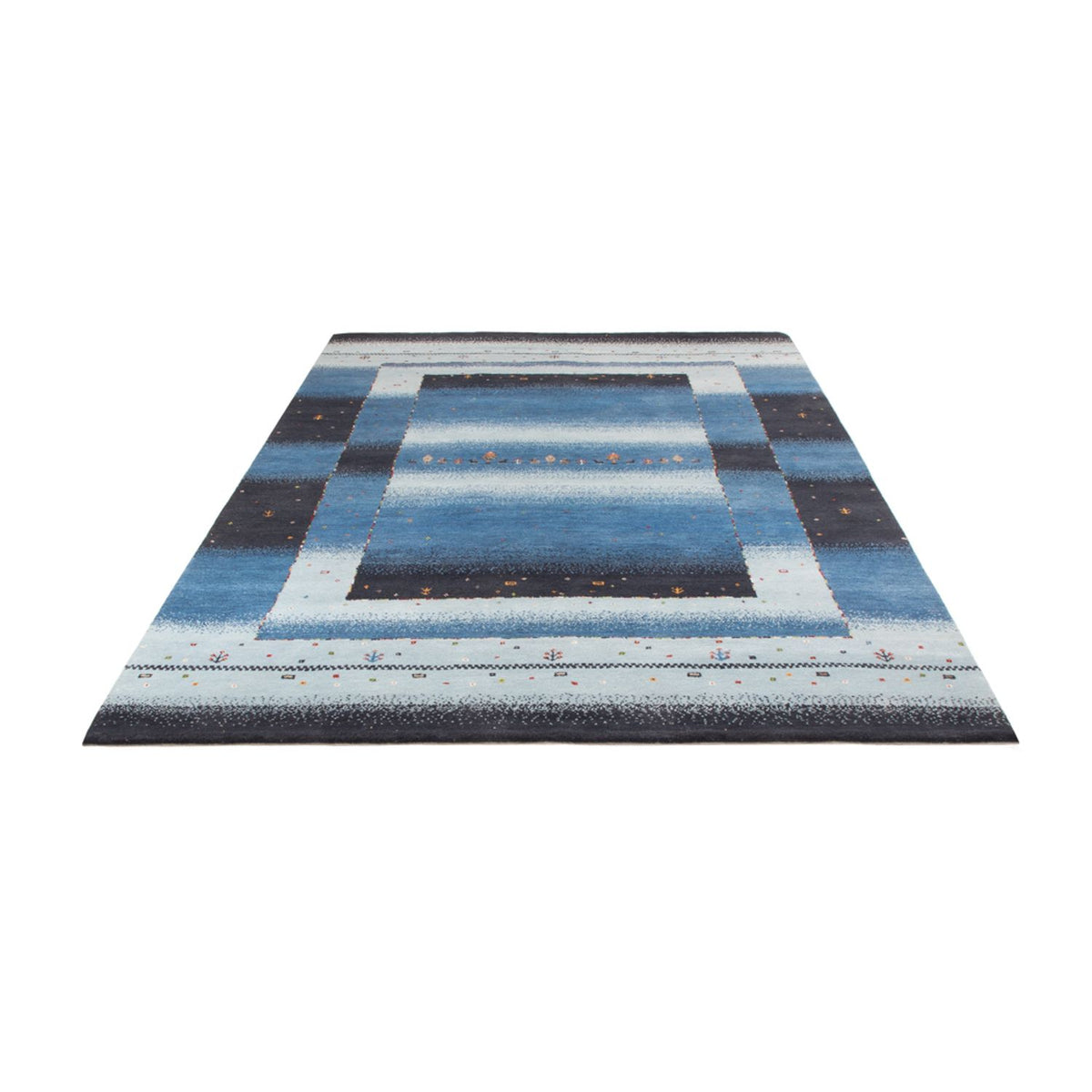 Tapis Gabbeh - Loribaft Indus - 243 x 169 cm - bleu