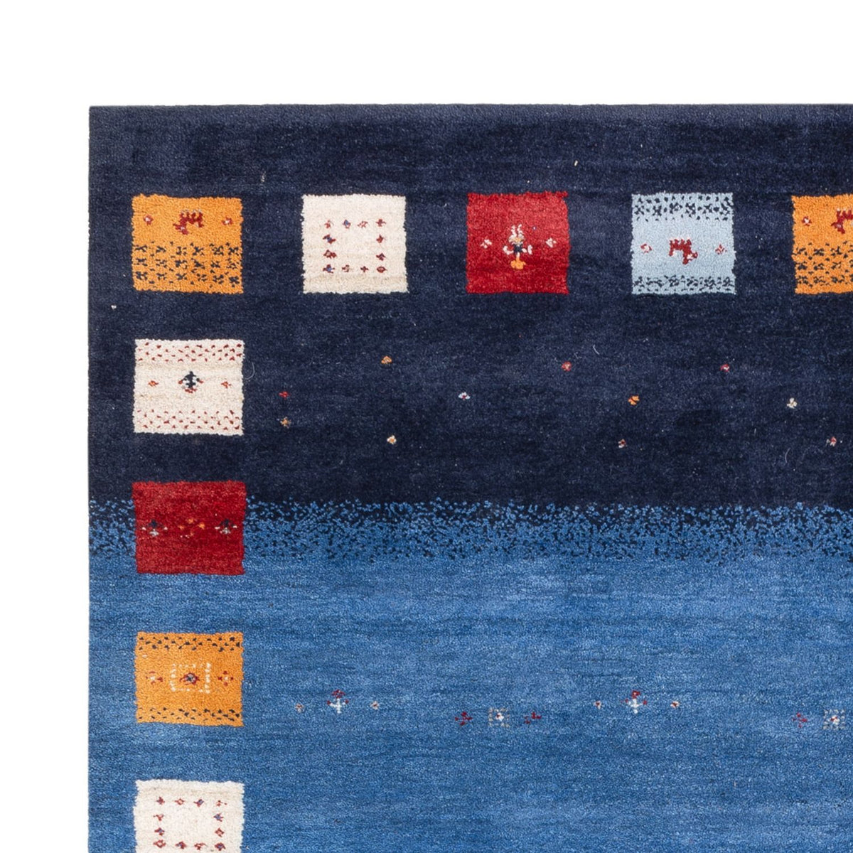 Tapis Gabbeh - Loribaft Indus - 240 x 169 cm - bleu