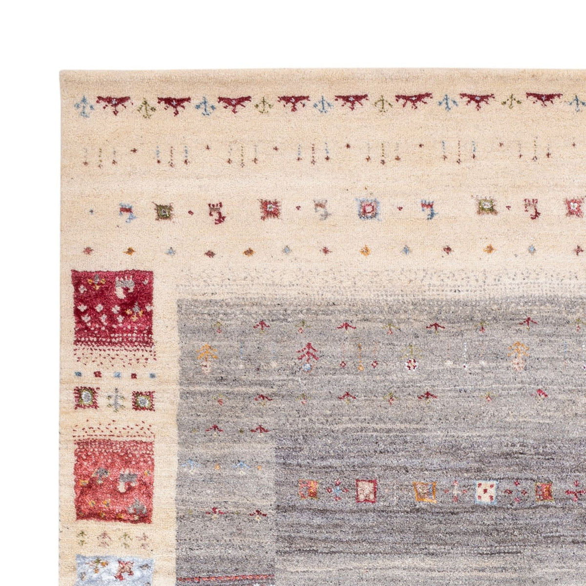 Tapis Gabbeh - Loribaft Indus - 242 x 167 cm - naturel