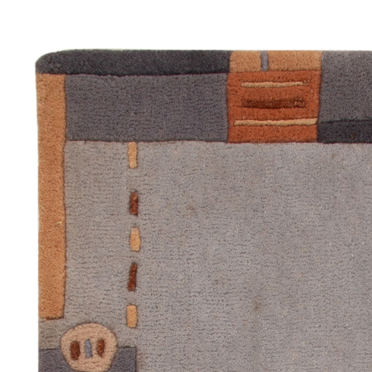 Tapis Népalais - 90 x 60 cm - gris