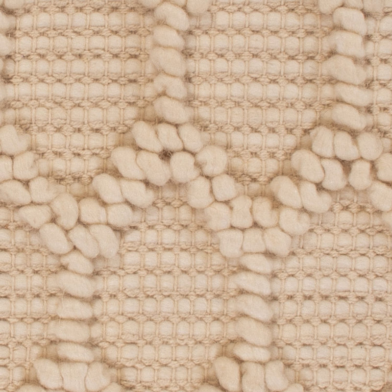 Tapis en laine carré  - 48 x 42 cm - beige