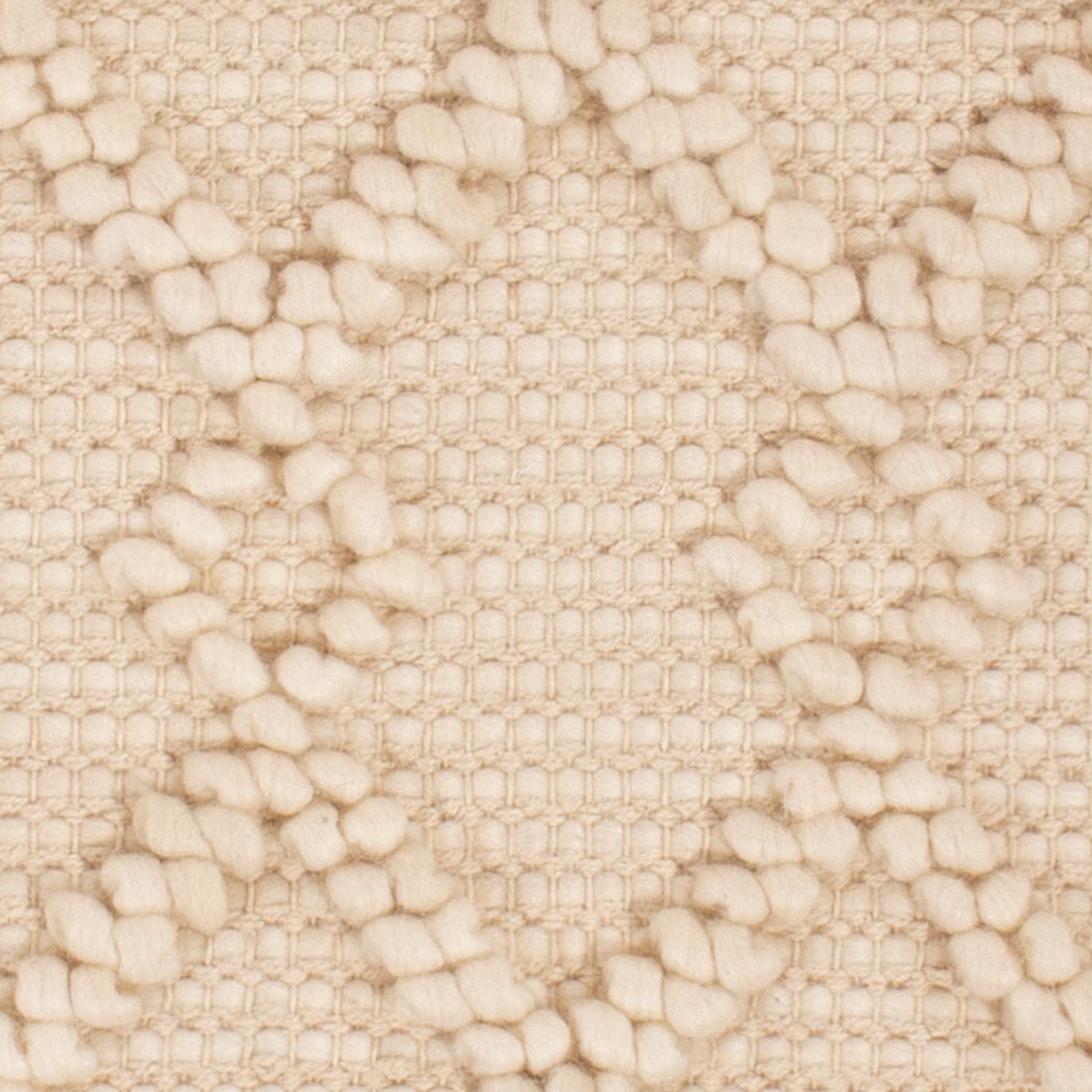Tapis en laine carré  - 48 x 46 cm - crème