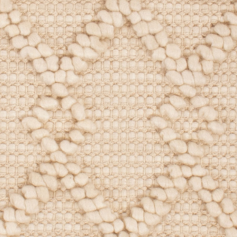 Tapis en laine carré  - 48 x 46 cm - crème