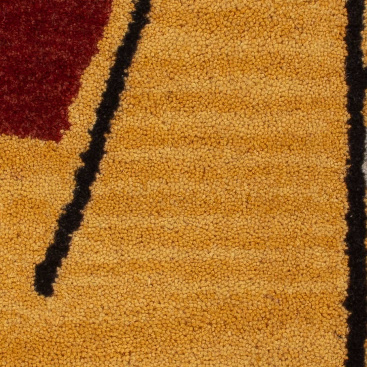 Tapis en laine carré  - 47 x 47 cm - or