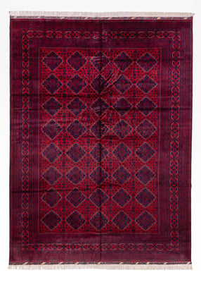 Tapis afghan - 346 x 241 cm - rouge