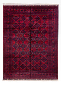 Tapis afghan - 346 x 241 cm - rouge